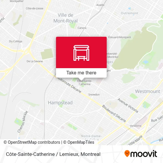 Côte-Sainte-Catherine / Lemieux map