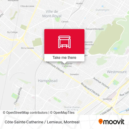 Côte-Sainte-Catherine / Lemieux map