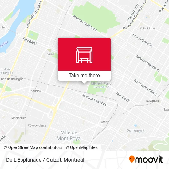 De L'Esplanade / Guizot map