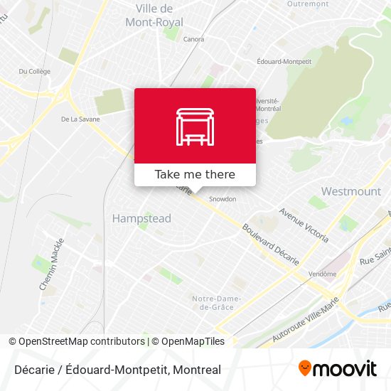 Décarie / Édouard-Montpetit map