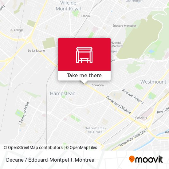 Décarie / Édouard-Montpetit map