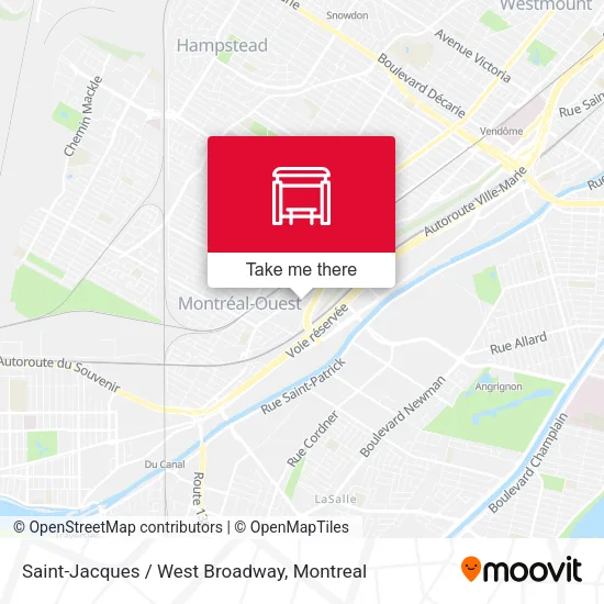 Saint-Jacques / West Broadway map