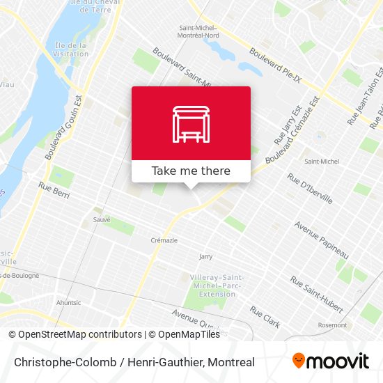 Christophe-Colomb / Henri-Gauthier map