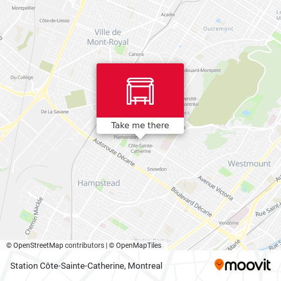 Station Côte-Sainte-Catherine map