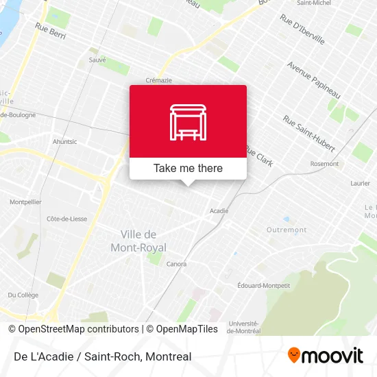 De L'Acadie / Saint-Roch map