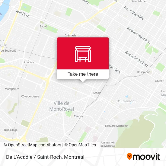 De L'Acadie / Saint-Roch map