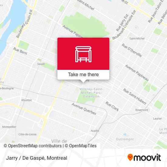 Jarry / De Gaspé map