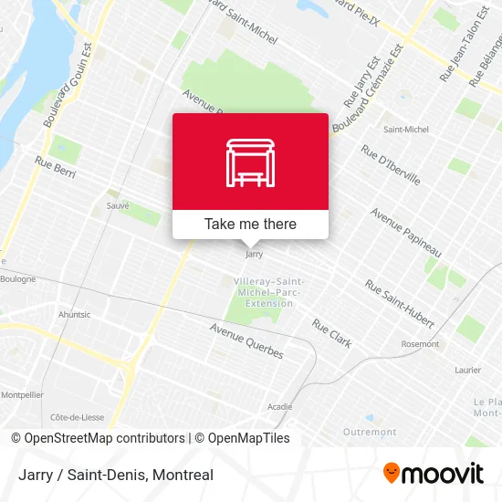 Jarry / Saint-Denis map