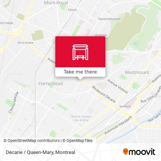 Décarie / Queen-Mary map