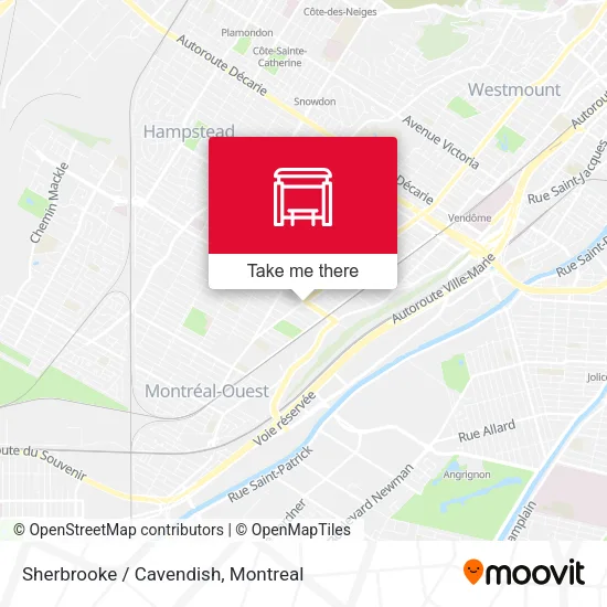 Sherbrooke / Cavendish map