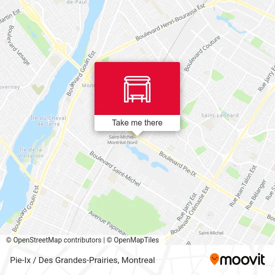 Pie-Ix / Des Grandes-Prairies map