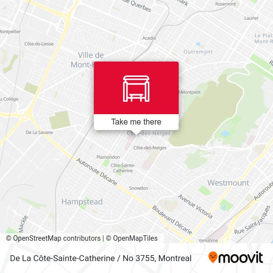 De La Côte-Sainte-Catherine / No 3755 map