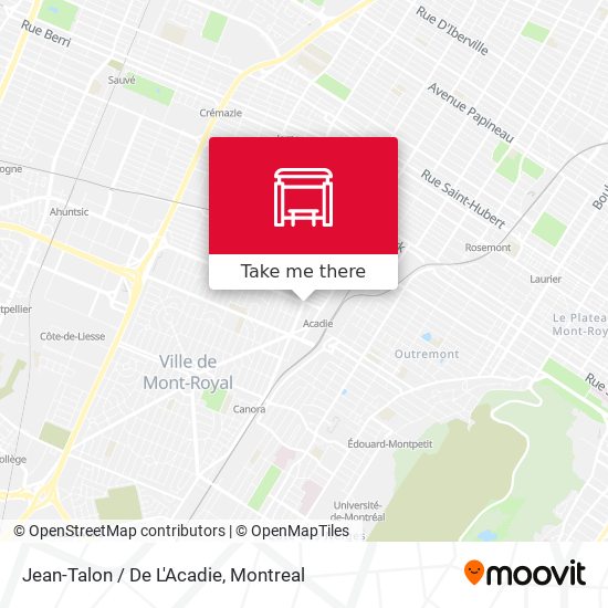 Jean-Talon / De L'Acadie map