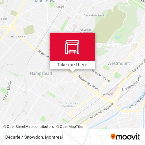 Décarie / Snowdon map