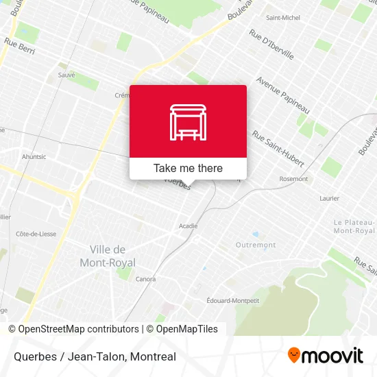 Querbes / Jean-Talon map