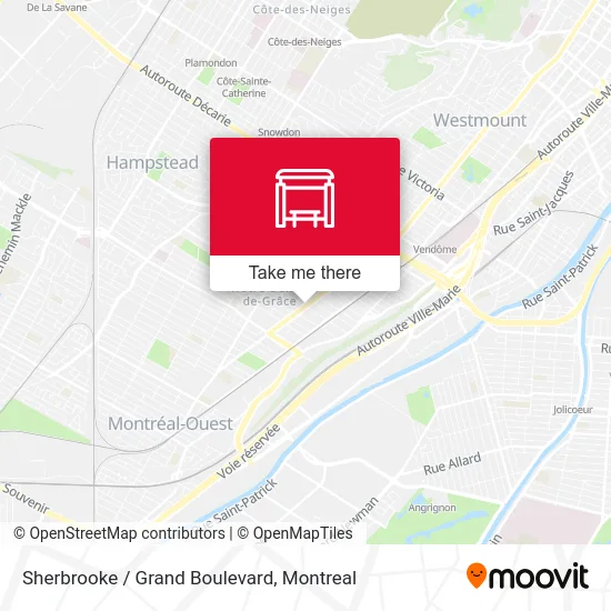 Sherbrooke / Grand Boulevard map