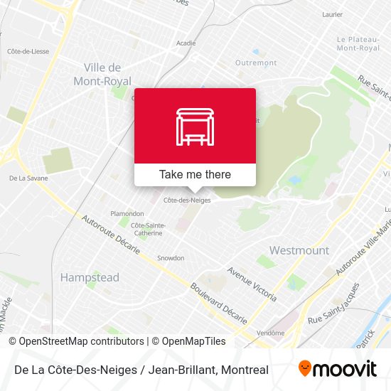De La Côte-Des-Neiges / Jean-Brillant map