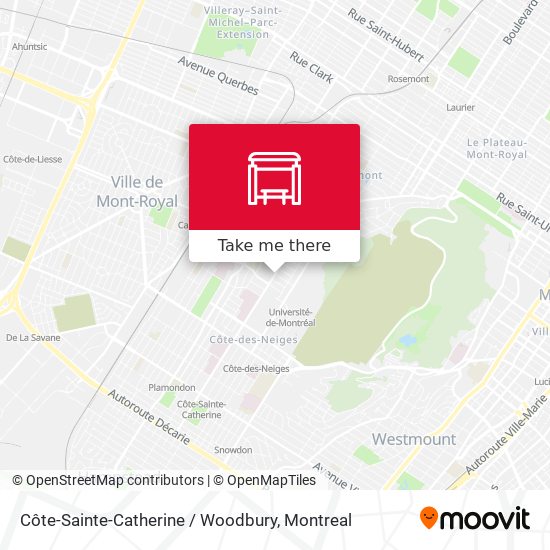 Côte-Sainte-Catherine / Woodbury map