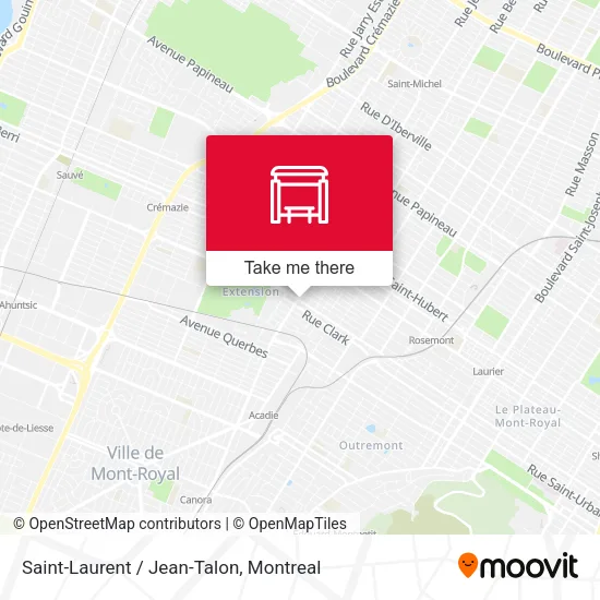 Saint-Laurent / Jean-Talon map