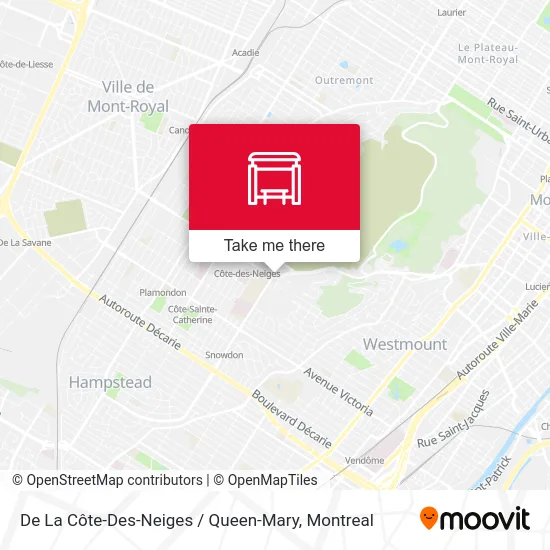 De La Côte-Des-Neiges / Queen-Mary map