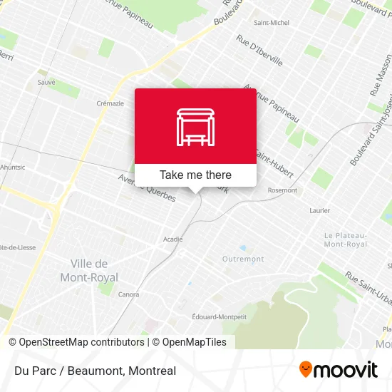 Du Parc / Beaumont map