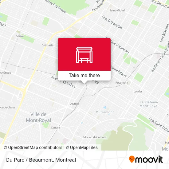 Du Parc / Beaumont map