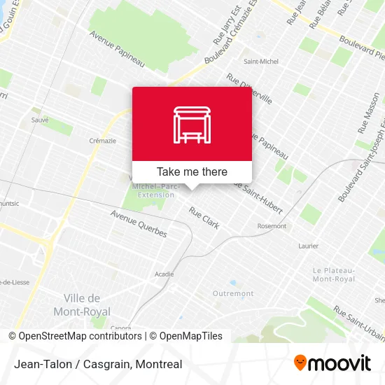 Jean-Talon / Casgrain map