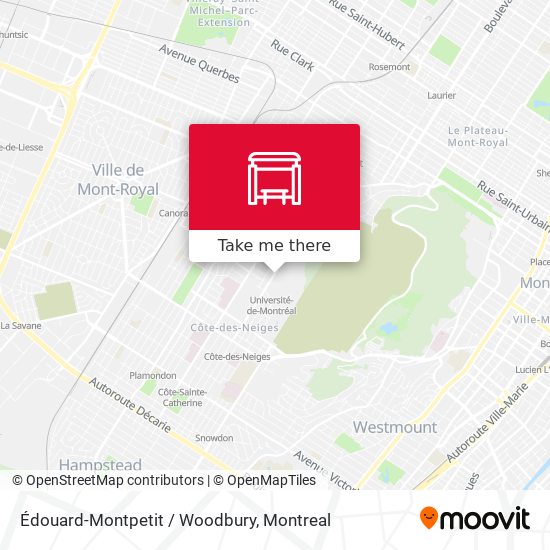 Édouard-Montpetit / Woodbury map