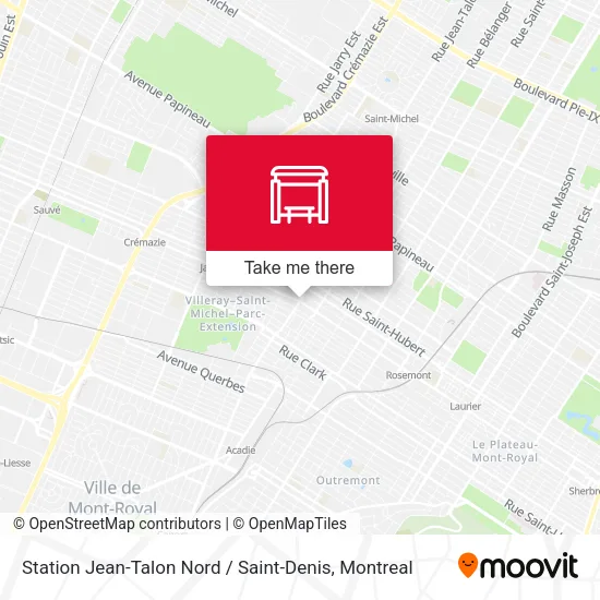 Station Jean-Talon Nord / Saint-Denis map