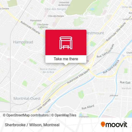 Sherbrooke / Wilson map