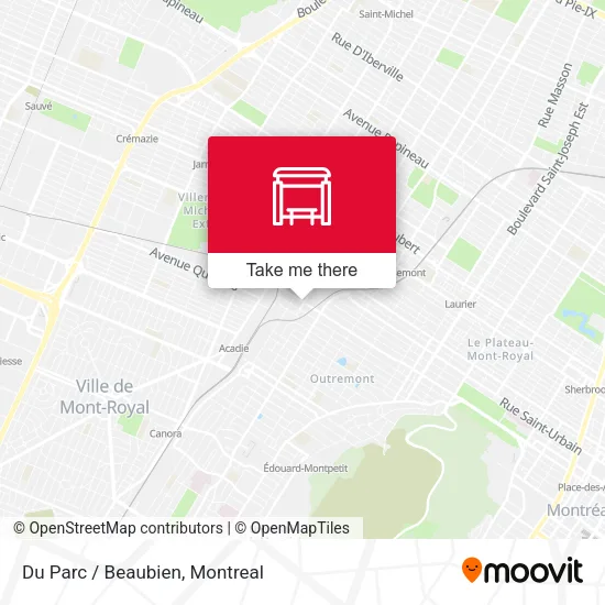 Du Parc / Beaubien map