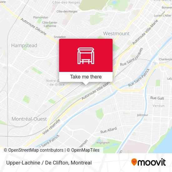 Upper-Lachine / De Clifton map
