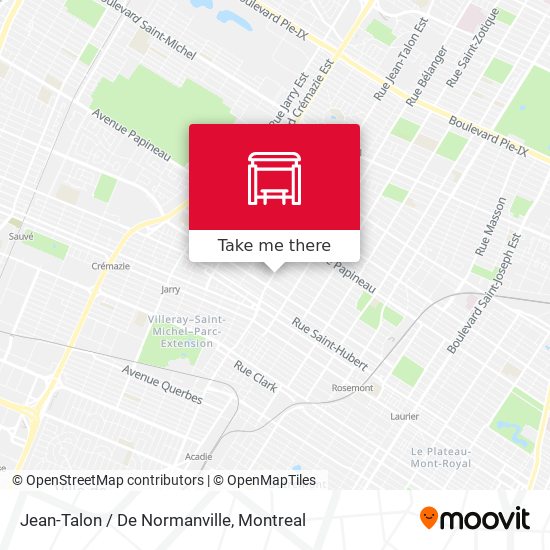 Jean-Talon / De Normanville map