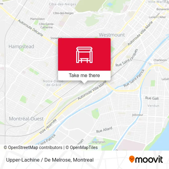 Upper-Lachine / De Melrose map