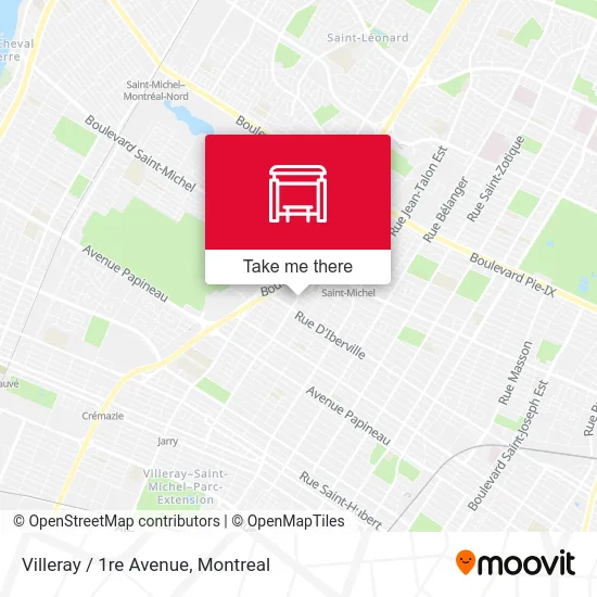 Villeray / 1re Avenue map