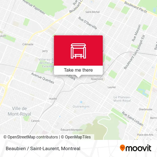 Beaubien / Saint-Laurent map