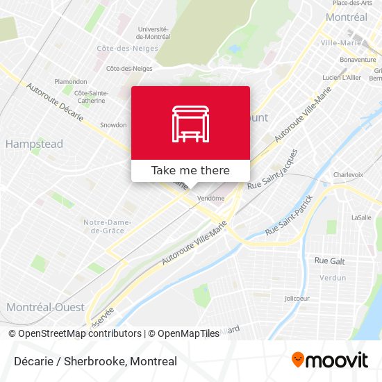Décarie / Sherbrooke map