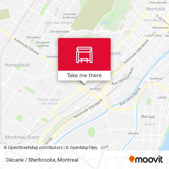Décarie / Sherbrooke map