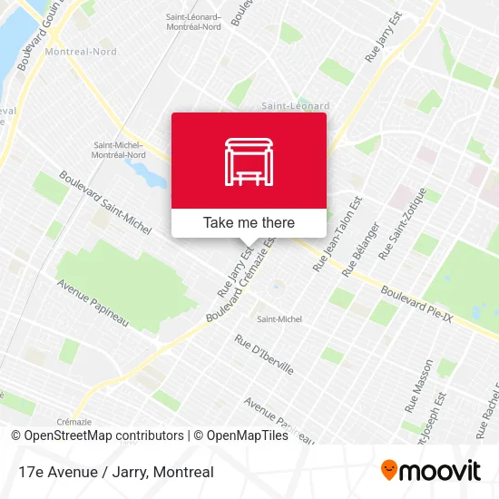 17e Avenue / Jarry map