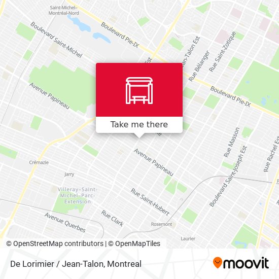 De Lorimier / Jean-Talon map