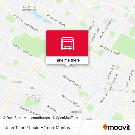 Jean-Talon / Louis-Hémon map