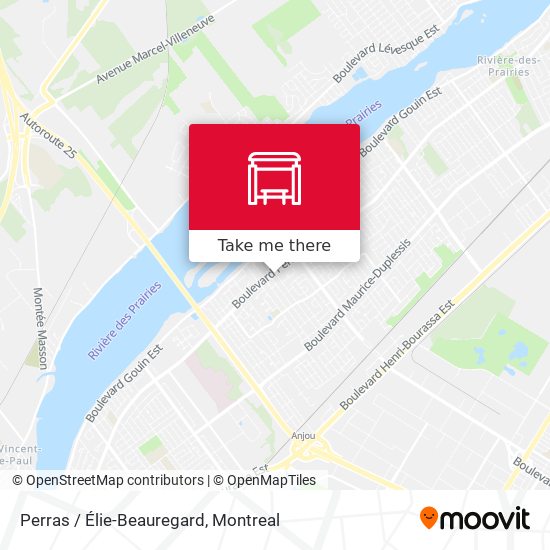 Perras / Élie-Beauregard map