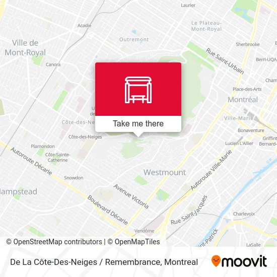 De La Côte-Des-Neiges / Remembrance map