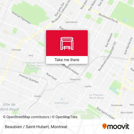 Beaubien / Saint-Hubert map
