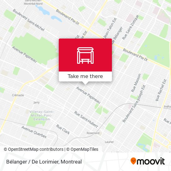 Bélanger / De Lorimier map