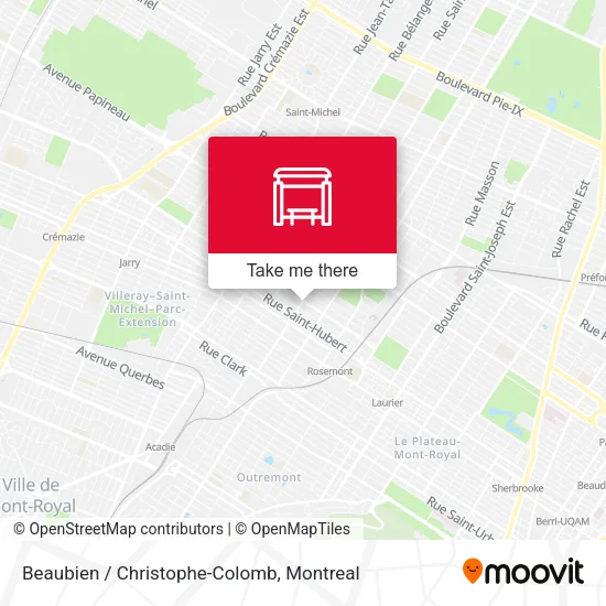 Beaubien / Christophe-Colomb map
