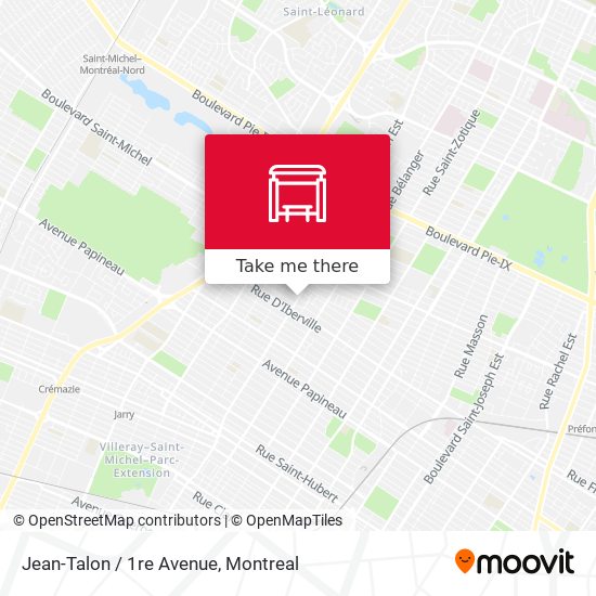 Jean-Talon / 1re Avenue map