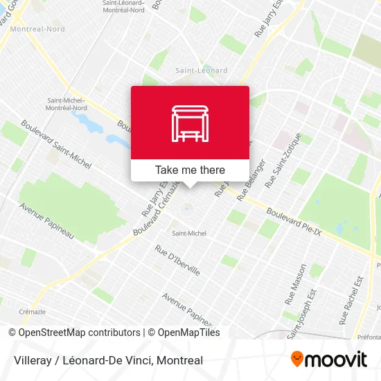 Villeray / Léonard-De Vinci map