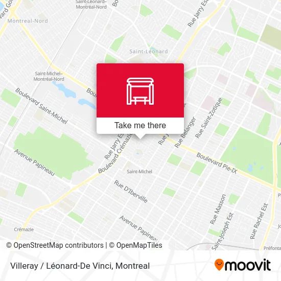 Villeray / Léonard-De Vinci map