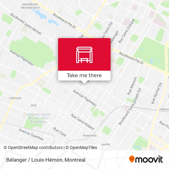 Bélanger / Louis-Hémon map